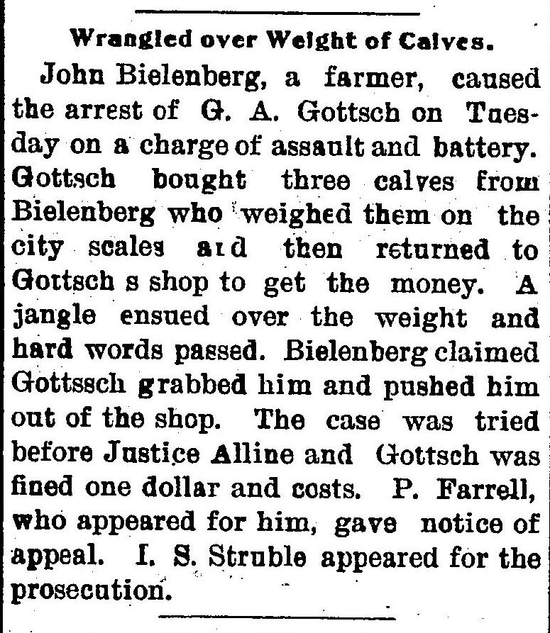 newspaper clipping about assault and battery