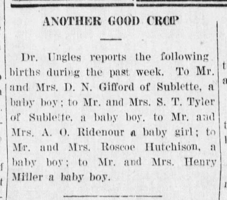 Birth of Robert Lee Gifford